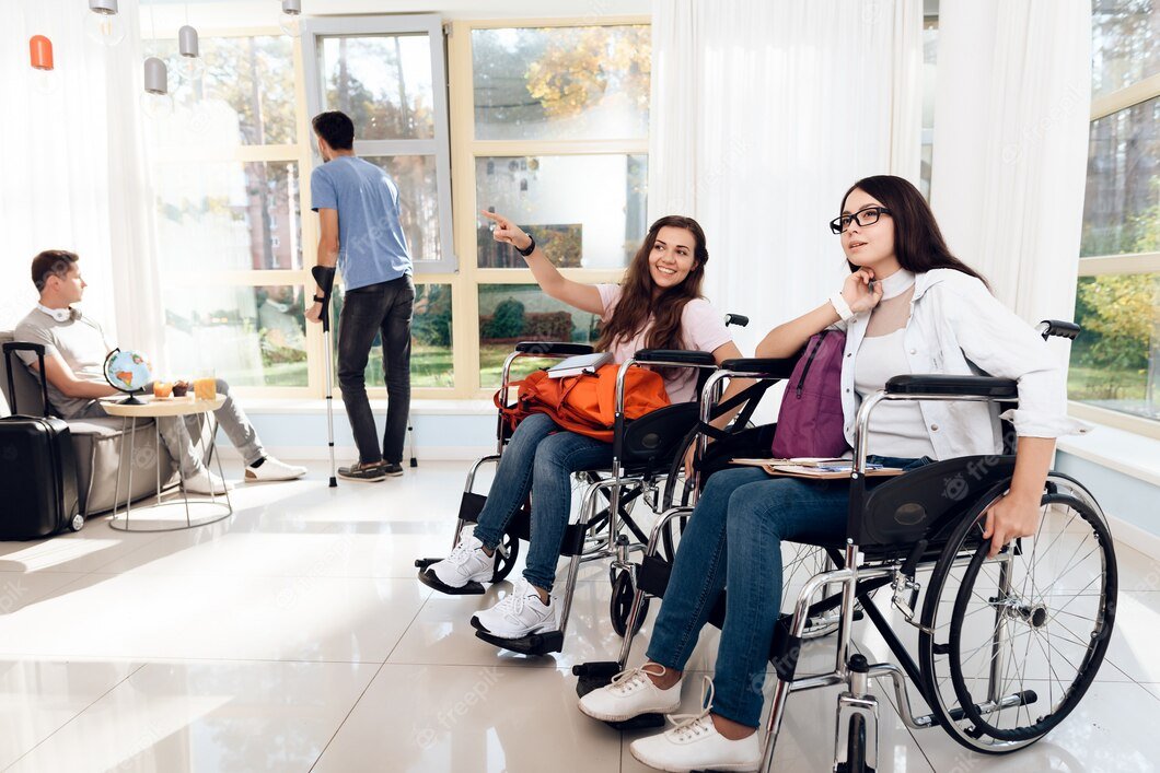 Support worker assisting a client with daily living activities